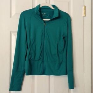 Champion zip-up stretch athletic jacket size XS teal green blue